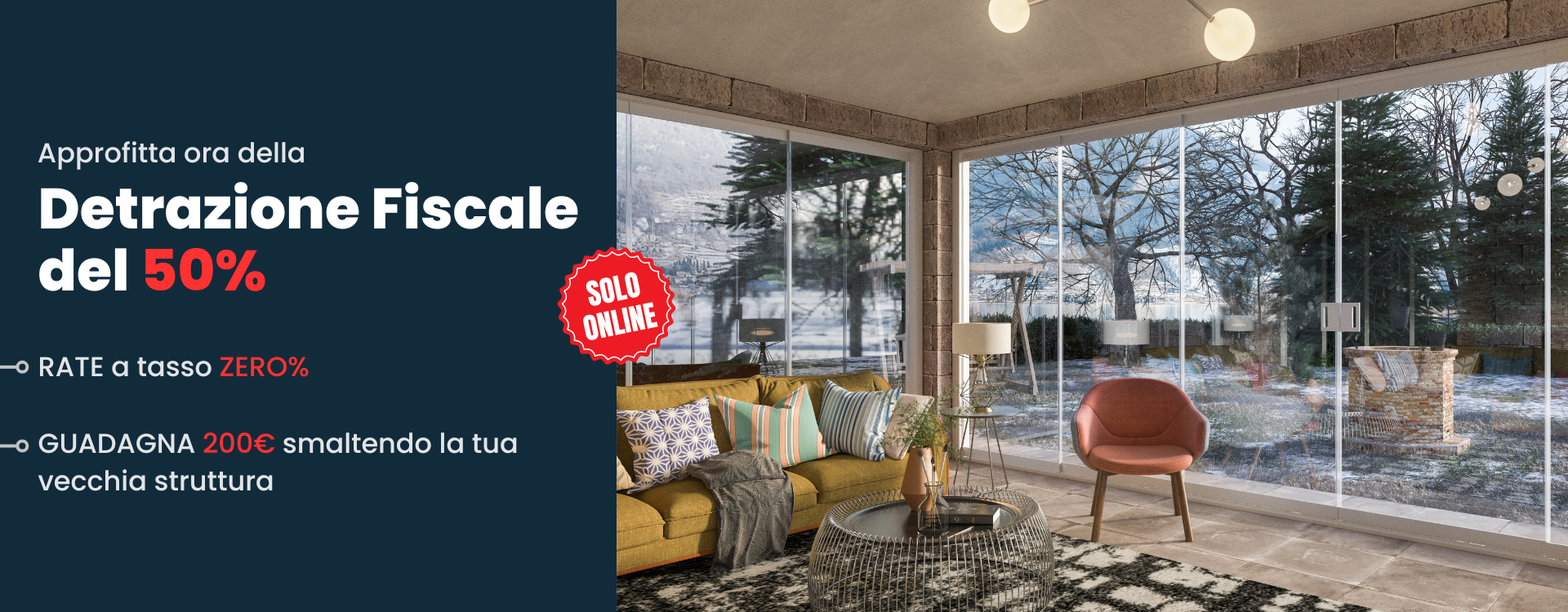 Vetrate Panoramiche Arquati: detrazione fiscale al 50%